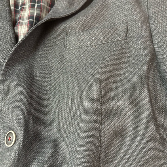 Calamar Casual Sakko Blazer Jacket Mens 44R Grey Chore Two Tone Made in Germany - Picture 4 of 9